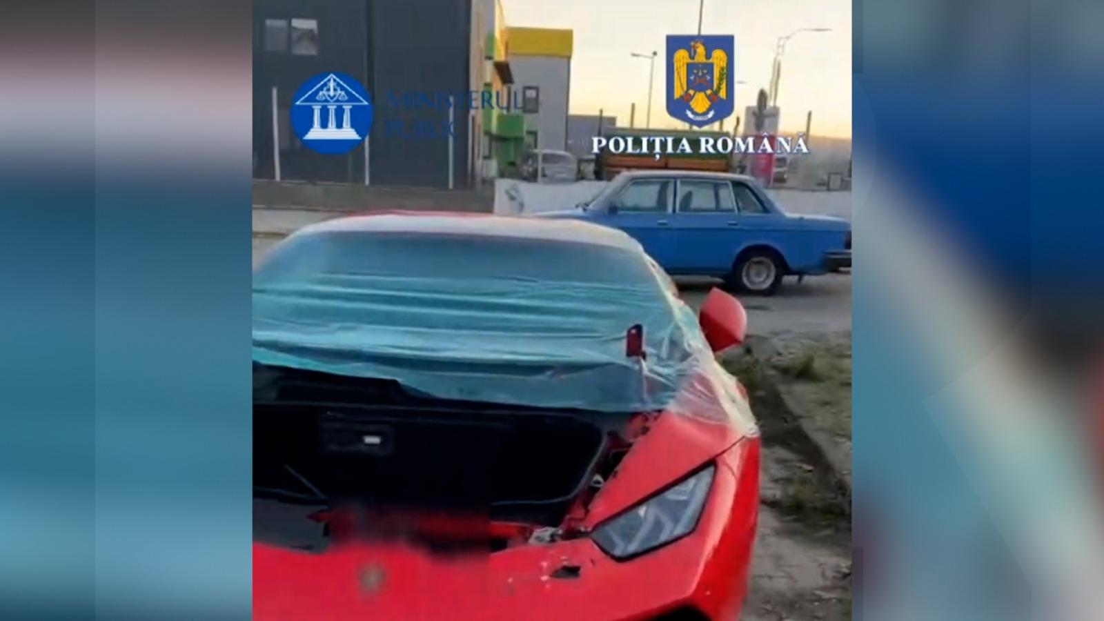 Momentul în care este înscenat accidentul cu Lamborghini din Cluj. Voiau să obţină 100.000 de euro de la asigurare