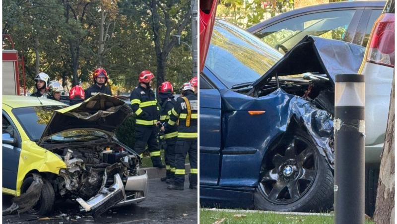 Două maşini s-au izbit în Drumul Taberei, în Capitală, unul dintre şoferi a fugit. Celălalt bărbat a ajuns rănit la spital