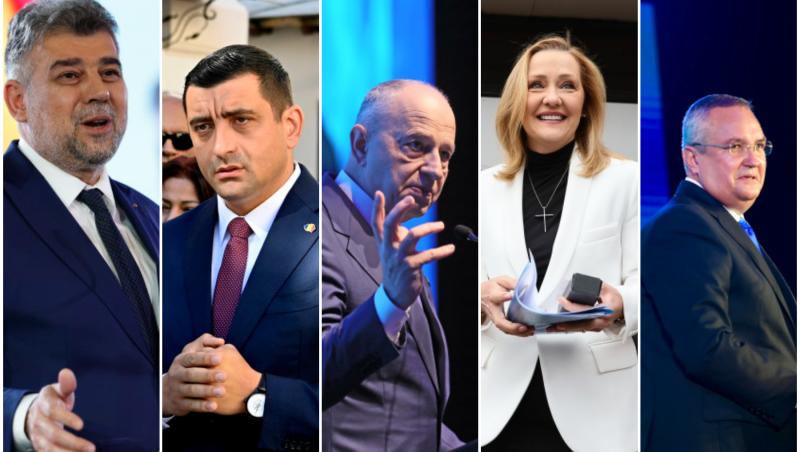 Sondaj INSCOP: Ciolacu - 24,1%, Simion - 20,7%, Geoană - 18,1%, Lasconi - 15%, Ciucă - 8,2%