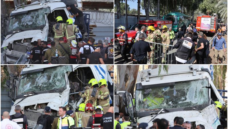 Atac de groază în Israel. Zeci de răniți, după ce un camion a intrat intenționat într-o staţie de autobuz. Șoferul a fost împușcat