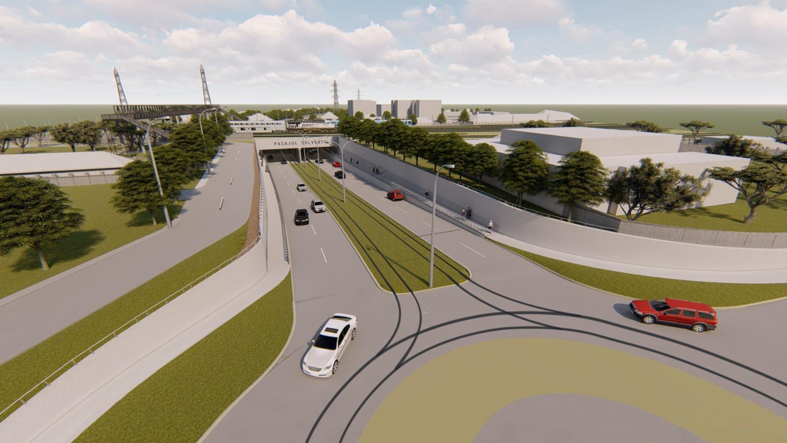 Pasaj înalt de 10 etaje, construit pe bucăţi şi împins sub 10 linii de cale ferată. Construcţia unică în România