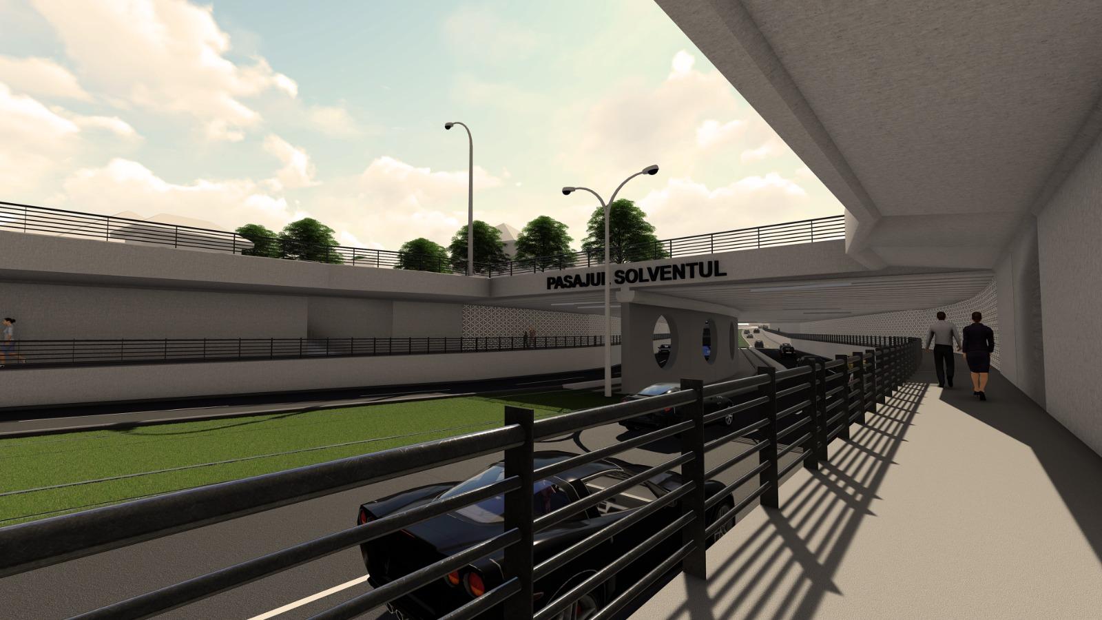 Pasaj înalt de 10 etaje, construit pe bucăţi şi împins sub 10 linii de cale ferată. Construcţia unică în România