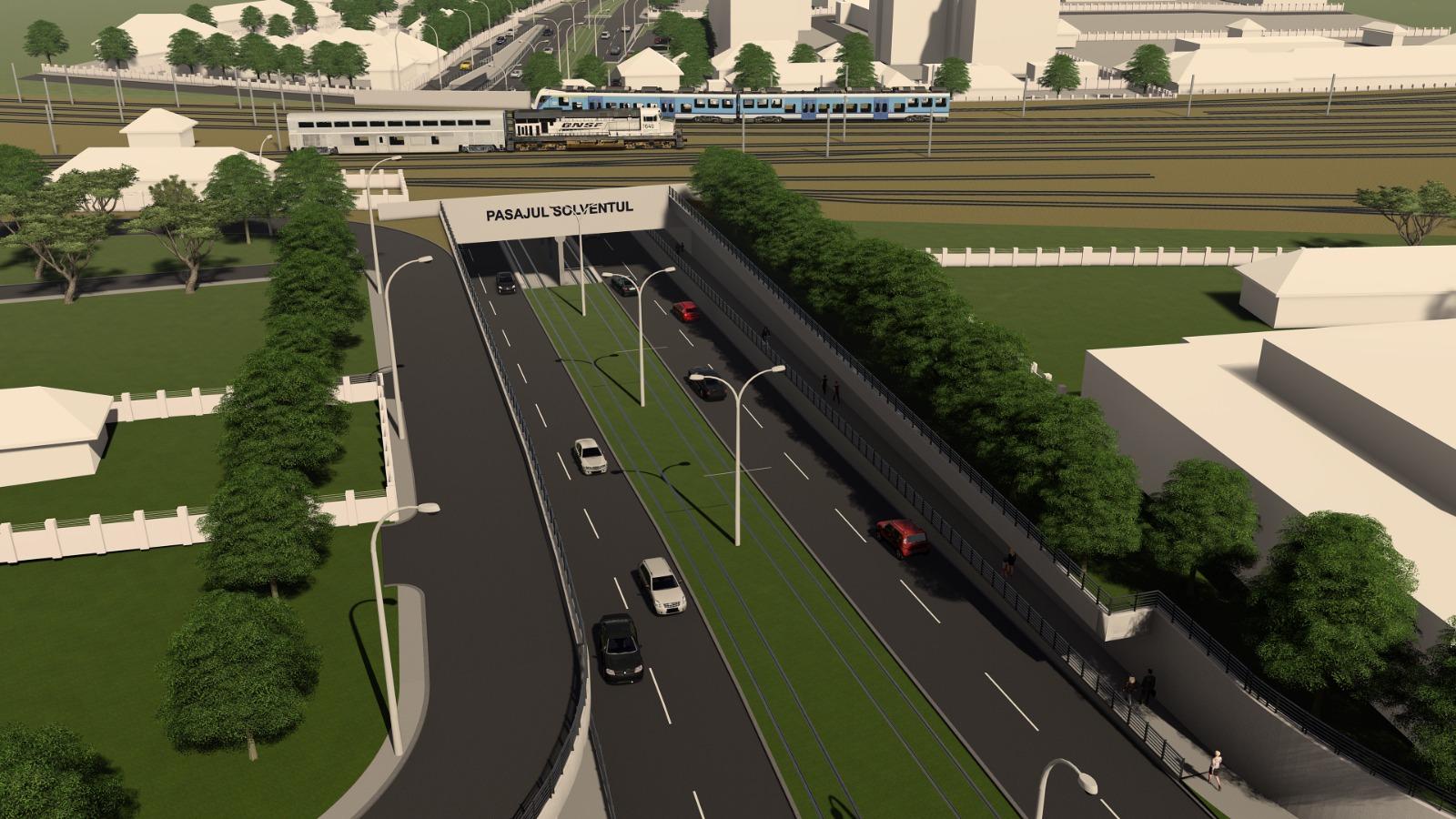 Pasaj înalt de 10 etaje, construit pe bucăţi şi împins sub 10 linii de cale ferată. Construcţia unică în România