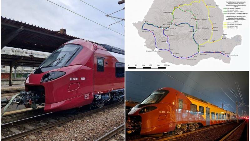 Ruta pe care va circula din noiembrie primul tren electric Alstom, cumpărat de România. Harta curselor de anul viitor