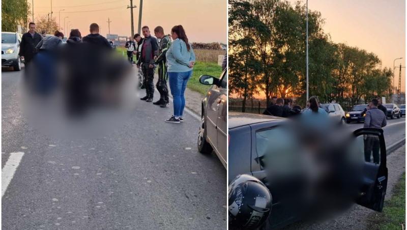 Motociclist de 24 de ani mort, după ce a lovit o altă motocicletă în depăşire. După impact, s-a izbit de o maşină pe contrasens, în Satu Mare