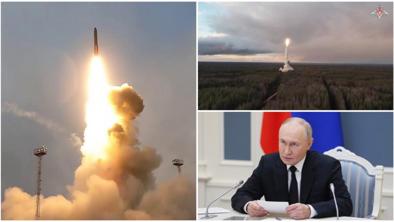 Rusia a simulat un atac nuclear masiv sub ochii lui Putin: "Toate rachetele au atins țintele"