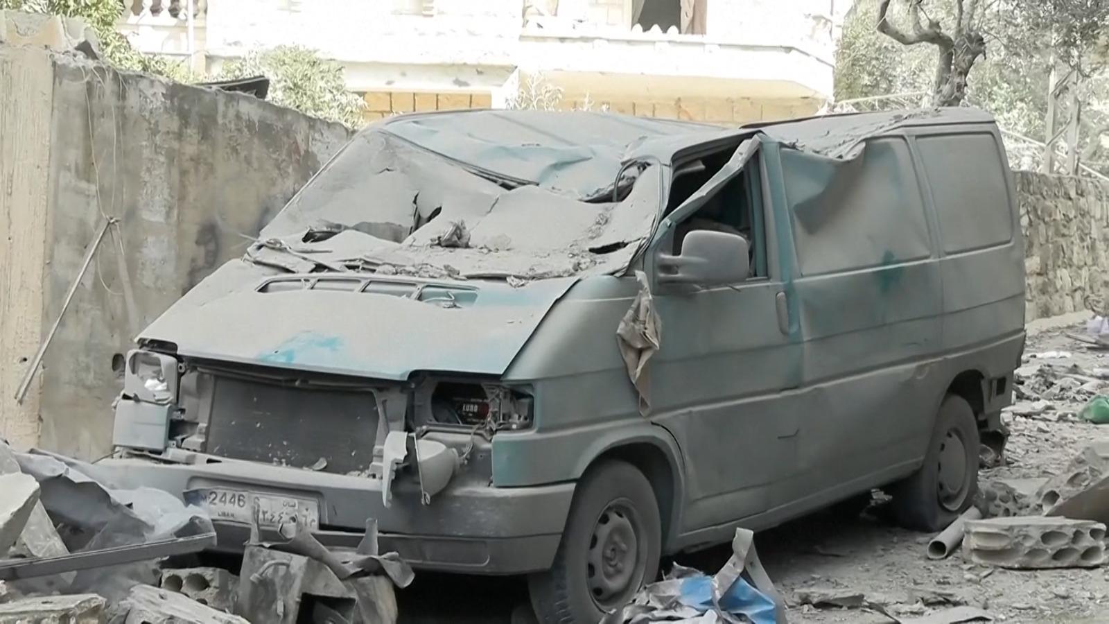 Imagini cu distrugerile provocate de raidurile israeliene în centrul Beirutului