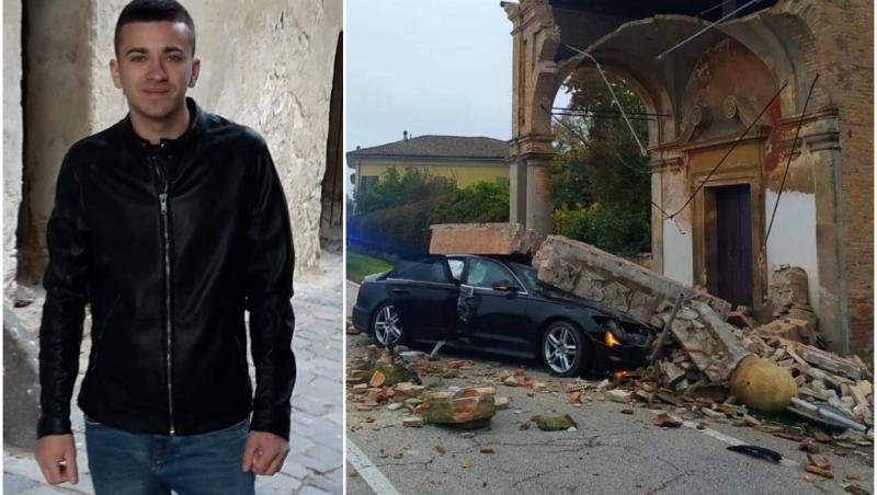 El este tânărul român mort în Italia, după ce a dărâmat cu un Audi A6 zidul unei capele. Valentin avea doar 30 de ani