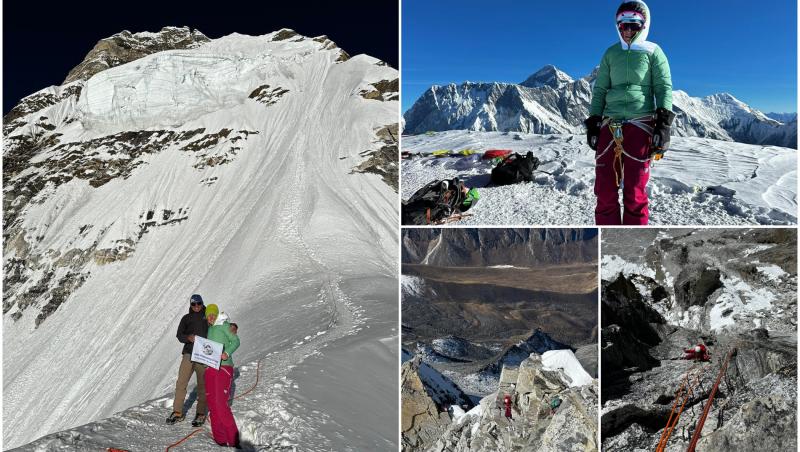 Performanţa incredibilă a Elizei, o salvamontistă din Braşov. A atins vârful Ama Dablam, de 6812 de metri, din Munţii Himalaya