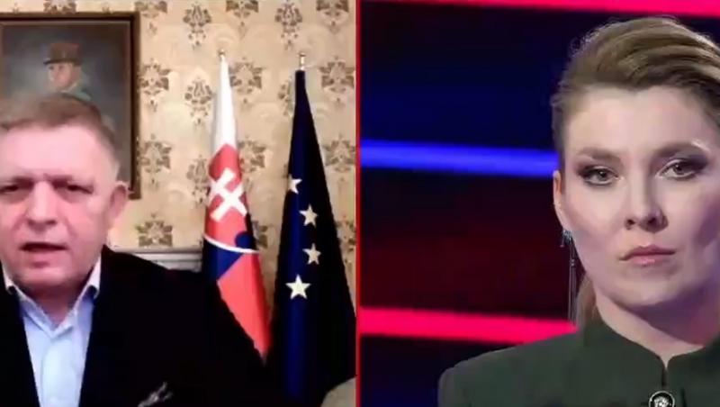 "Un dihor trădător". Premierul slovac Robert Fico, scandal uriaş după ce a fost intervievat de păpuşa de fier a lui Putin