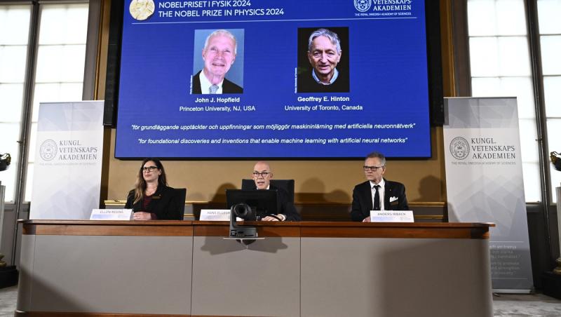 Premiul Nobel pentru Fizică 2024. John Hopfield și Geoffrey Hinton, premiaţi pentru descoperirile legate de inteligența artificială