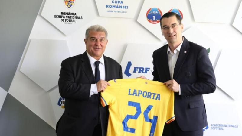 Joan Laporta s-a întâlnit cu conducerea FRF. Ce planuri are pentru Barca Academy în România