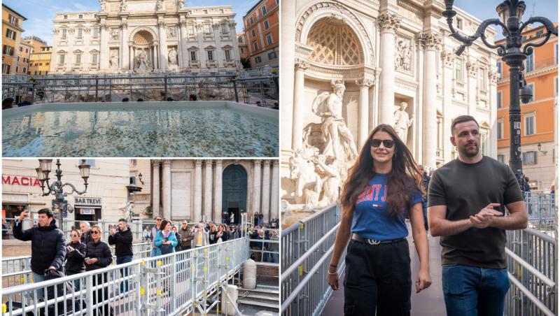 Pasarela aflată deasupra Fontana di Trevi din Roma a fost inaugurată. Turiştii vor admira monumentul mult mai de aproape