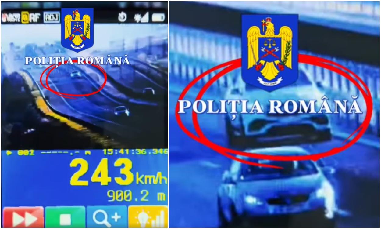 Şofer prins când gonea cu 243 km/h pe autostrada A3, în Brașov: "Era deja în plafonul de nori"