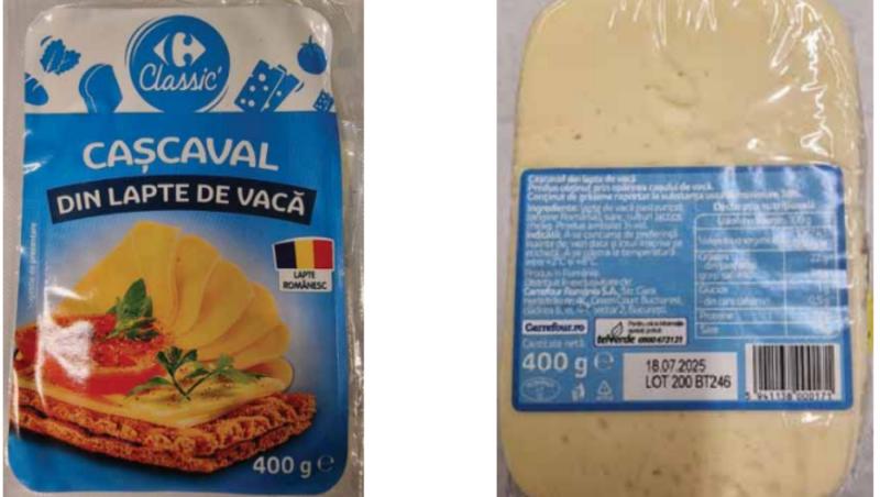 Caşcaval cu o bacterie periculoasă, retras din magazinele Carrefour. Consumatorii pot avea febră sau dureri de cap