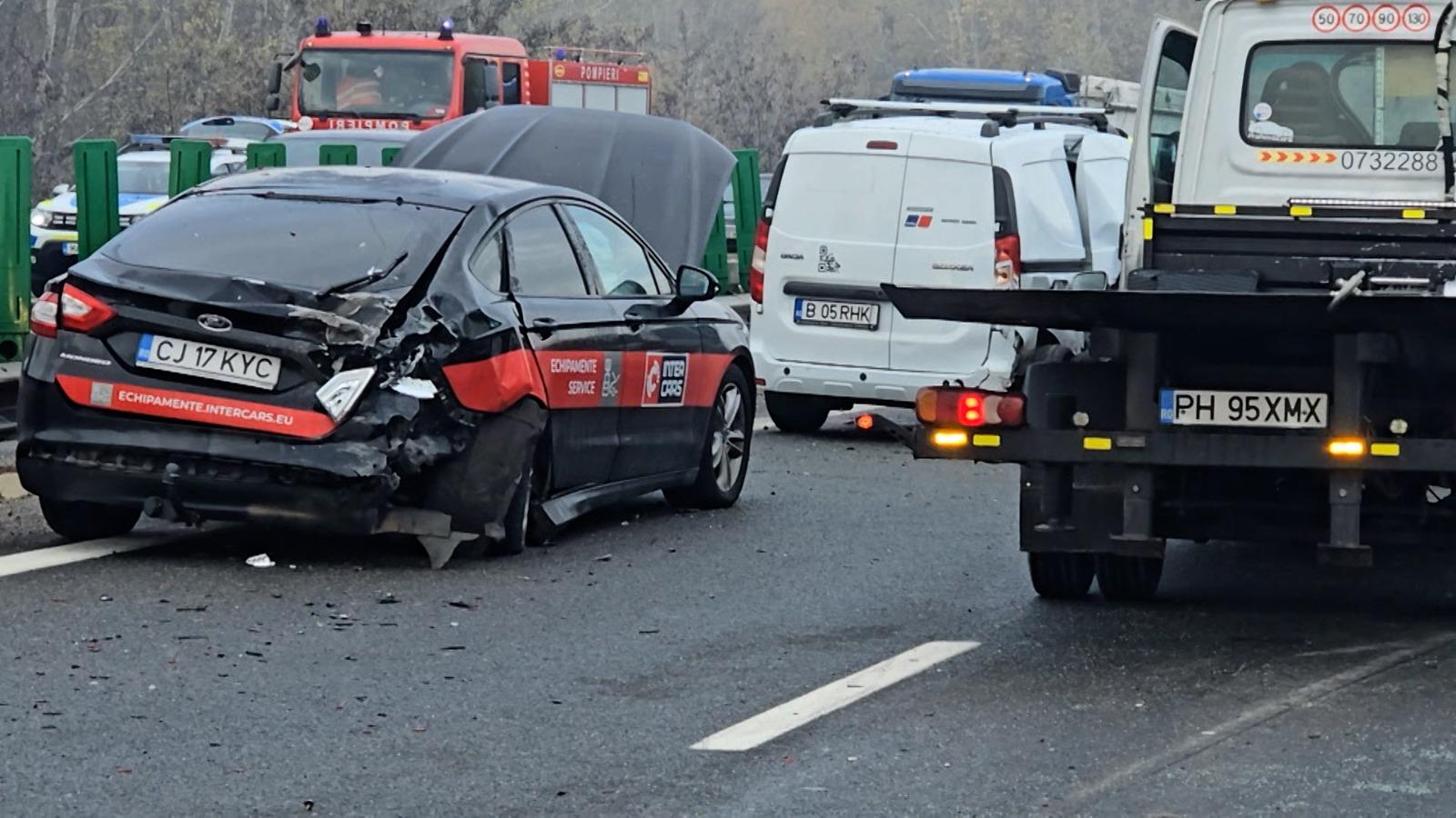 Filmul carambolului de pe A3, unde 12 maşini s-au ciocnit una după alta. Ce a produs haosul: "Şocul vieţii mele"