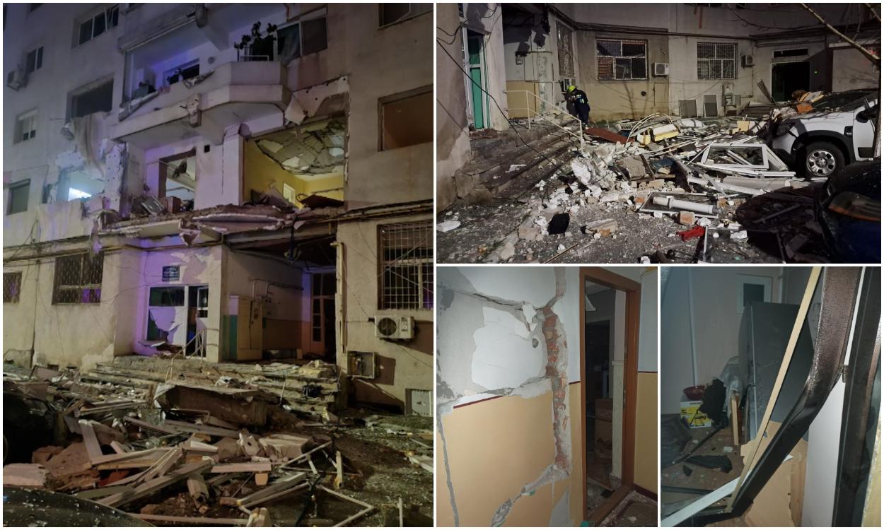 Explozie de proporții într-un bloc din Brăila. Deflagrația a distrus mai multe apartamente și mașini, zeci de oameni au fost evacuați