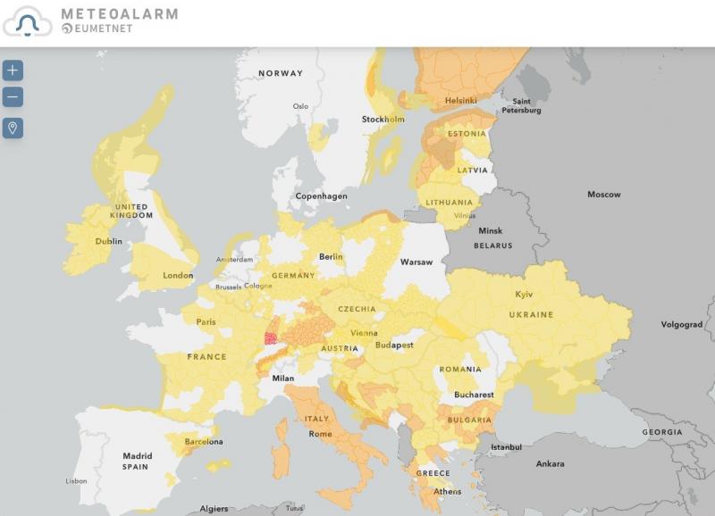 Vortex  polar peste Europa, inclusiv în România