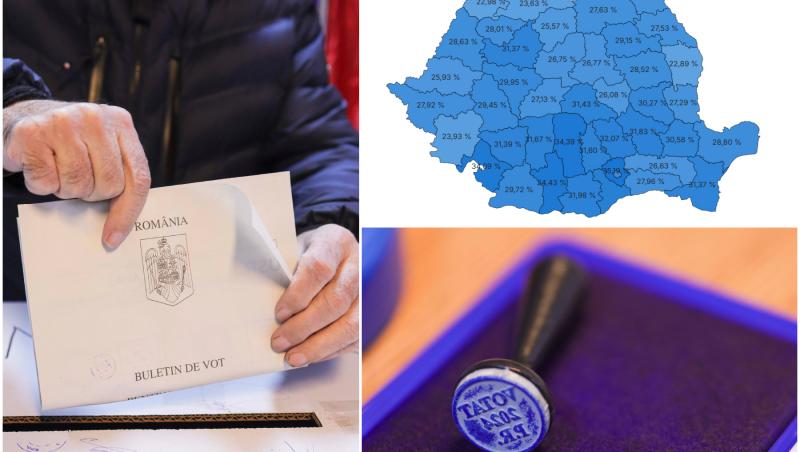 Alegeri prezidenţiale 2024 live text. HARTA: prezenţa pe judeţe. Peste 31% dintre români au votat până la ora 15:00