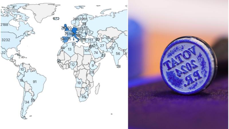 Alegeri prezidențiale 2024. HARTA: prezenţa la vot în Diaspora. Peste 558.000 de români au votat