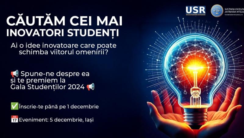 Fundația Dan Voiculescu pentru Dezvoltarea României, partenerul tinerilor inovatori la Gala Studenților 2024. Se caută idei și proiecte care vor transforma viitorul omenirii