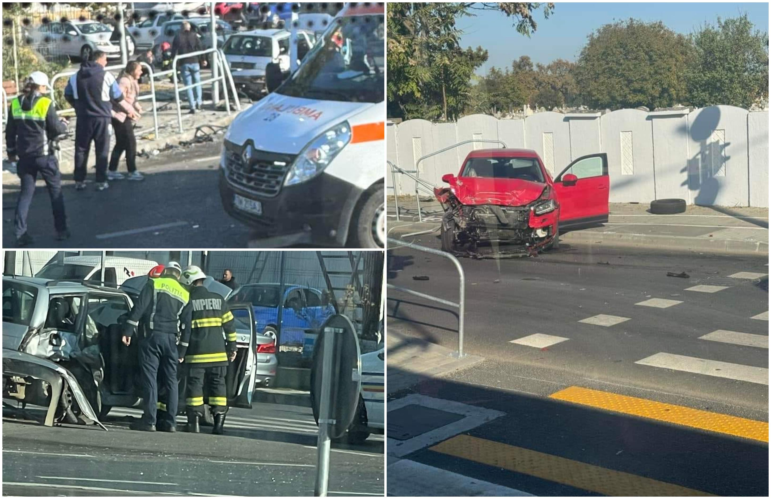 Fetiță de 10 ani, moartă pe loc după ce mașina în care se afla a fost făcută praf de un alt vehicul, în Timișoara. Vinovata, o șoferiță de 38 de ani