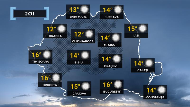 Vremea de mâine 7 noiembrie. Temperaturile mai urcă un pic faţă de ziua precedentă. Maxime şi de 18 grade