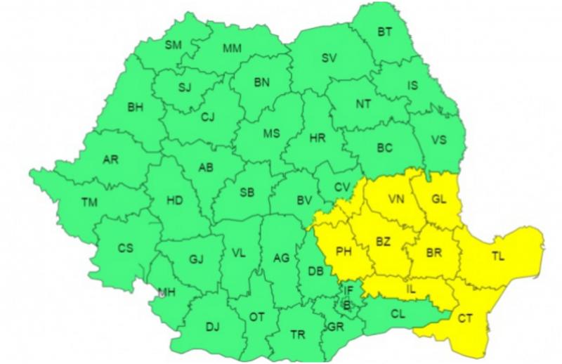 Cod galmen de ninsori şi viscol în următoarele două zile. Zonele în care stratul de zăpadă va ajunge de 20 de centimetri - HARTĂ