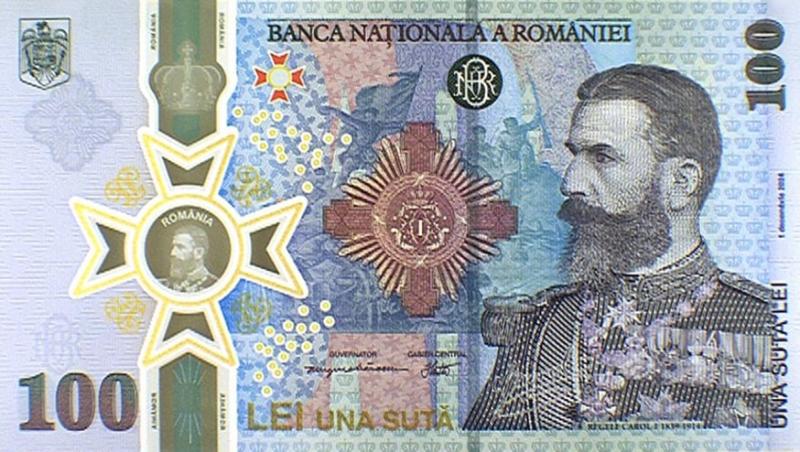 BNR a lansat o bancnotă aniversară cu tema "185 de ani de la naşterea regelui Carol I"