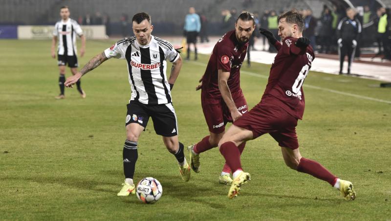 U Cluj - CFR Cluj 3-2. "Şepcile Roşii", pe primul loc. Superliga a avut în această etapă un nou lider în fiecare zi