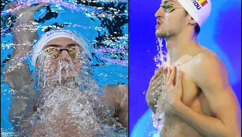 Denis Popescu, în semifinalele probei de 100 m spate, la Campionatul Mondial în bazin scurt