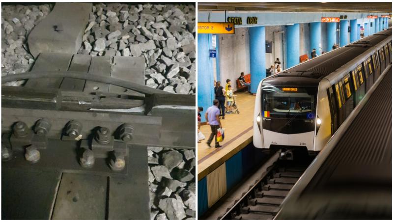 Cinci trenuri Metrorex avariate de o șină ruptă, la intrarea în stația Obor. Se circulă în sistem pendulă pe M1