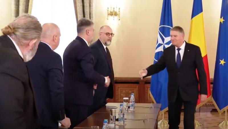 S-au încheiat consultările de la Cotroceni. Iohannis a discutat cu liderii coaliţiei şi cu USR. Partidele suveraniste nu au venit la discuţii