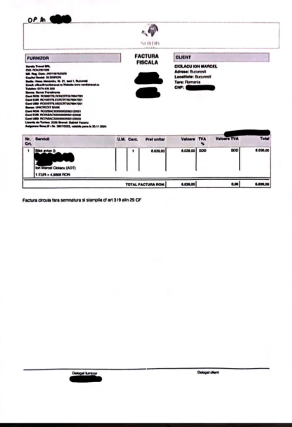 Facturile de la zborurile Nordis, publicate de Marcel Ciolacu, nu ar fi fost emise în 2022. BoardingPass: "Un lucru nu pare la locullui"