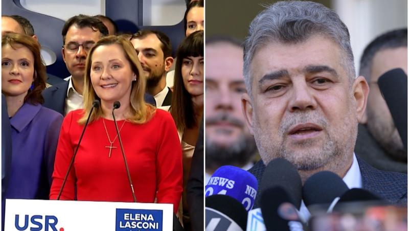 Surse: Marcel Ciolacu şi Elena Lasconi se întâlnesc azi pentru a discuta despre susţinerea liderei USR la prezidenţiale