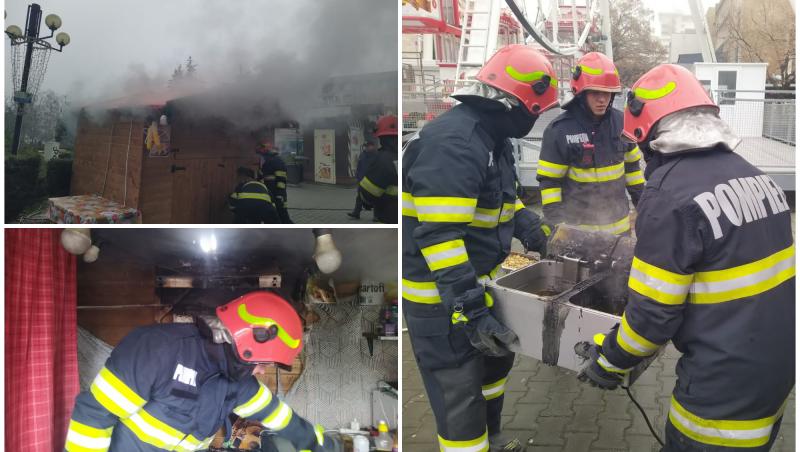 Incendiu la Târgul de Crăciun din Ploieşti. Ce a declanşat focul