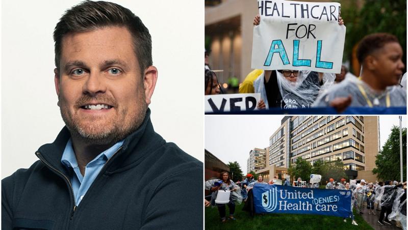 Moartea lui Brian Thompson scoate la iveală furia față de UnitedHealthcare. Peste 100 de oameni protestaseră acolo cu câteva luni înainte să fie ucis