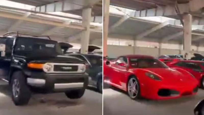 Ferrari și Lamborghini printre zecile de mașini de lux găsite în garajul lui Bashar al-Assad de lângă palatul din Damasc