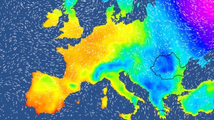 Harta temperaturilor în Europa