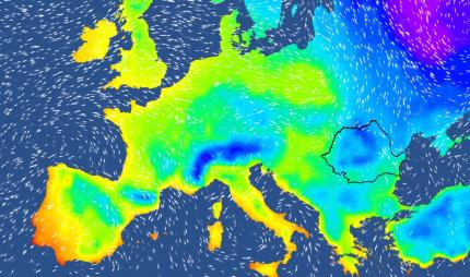 Harta temperaturilor în Europa