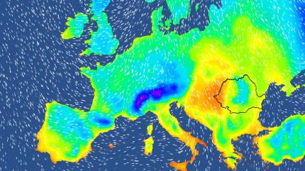 Harta temperaturilor în Europa