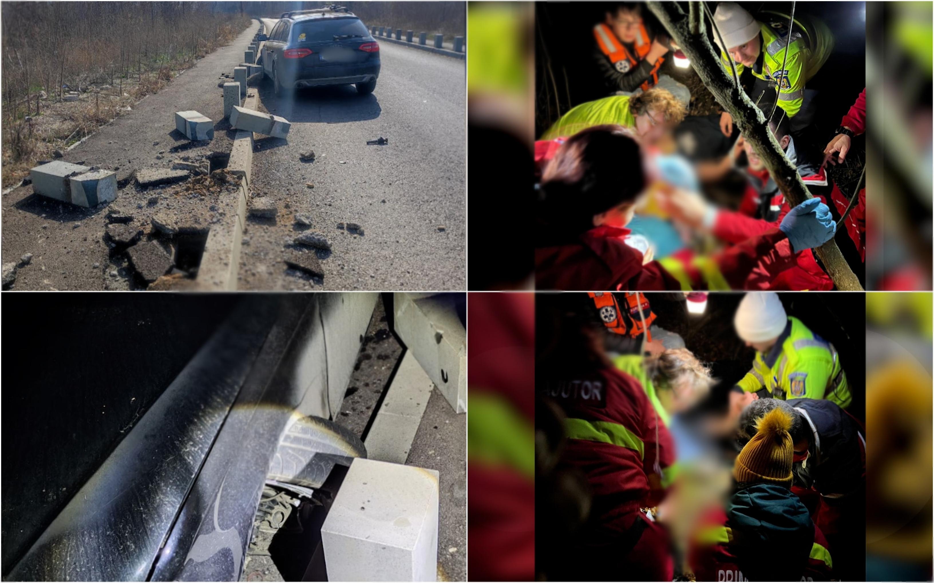 Femeie de 43 de ani, găsită rănită grav pe un câmp din Domnești. Și-a abandonat mașina pe drum după ce a intrat cu ea în mai mulţi stâlpi de beton