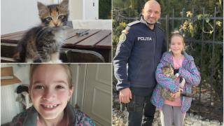 O fetiţă din Eforie le-a cerut ajutorul poliţiştilor să-şi găsească pisicuţa, pe care o credea furată. Reacţia oamenilor legii