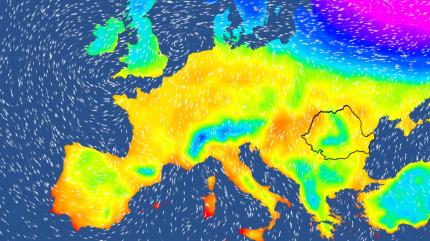 Harta temperaturilor în Europa