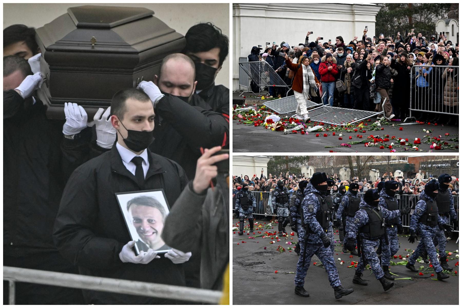 Coadă de 2 km la înmormântarea lui Alexei Navalnîi. Ruşii care l-au omagiat au strigat "Putin, criminal" şi "Rusia fără Putin"