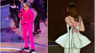 Momente virale la Premiile Oscar 2024: Ryan Gosling a cântat până când Emma Stone şi-a rupt rochia. Cum a reacţionat publicul la interpretarea lui Ken