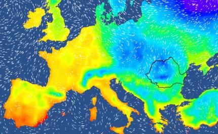 Harta temperaturilor în Europa