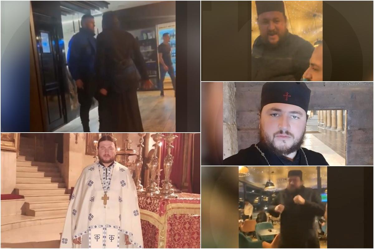 Preotul bătut într-un local din Focşani se laudă pe internet că dezleagă farmece. A încercat să lovească paznicul cu un extinctor
