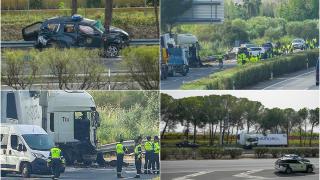 Dezastru pe o șosea din Spania. 6 oameni morți, după ce un camion a spulberat un baraj făcut de poliție