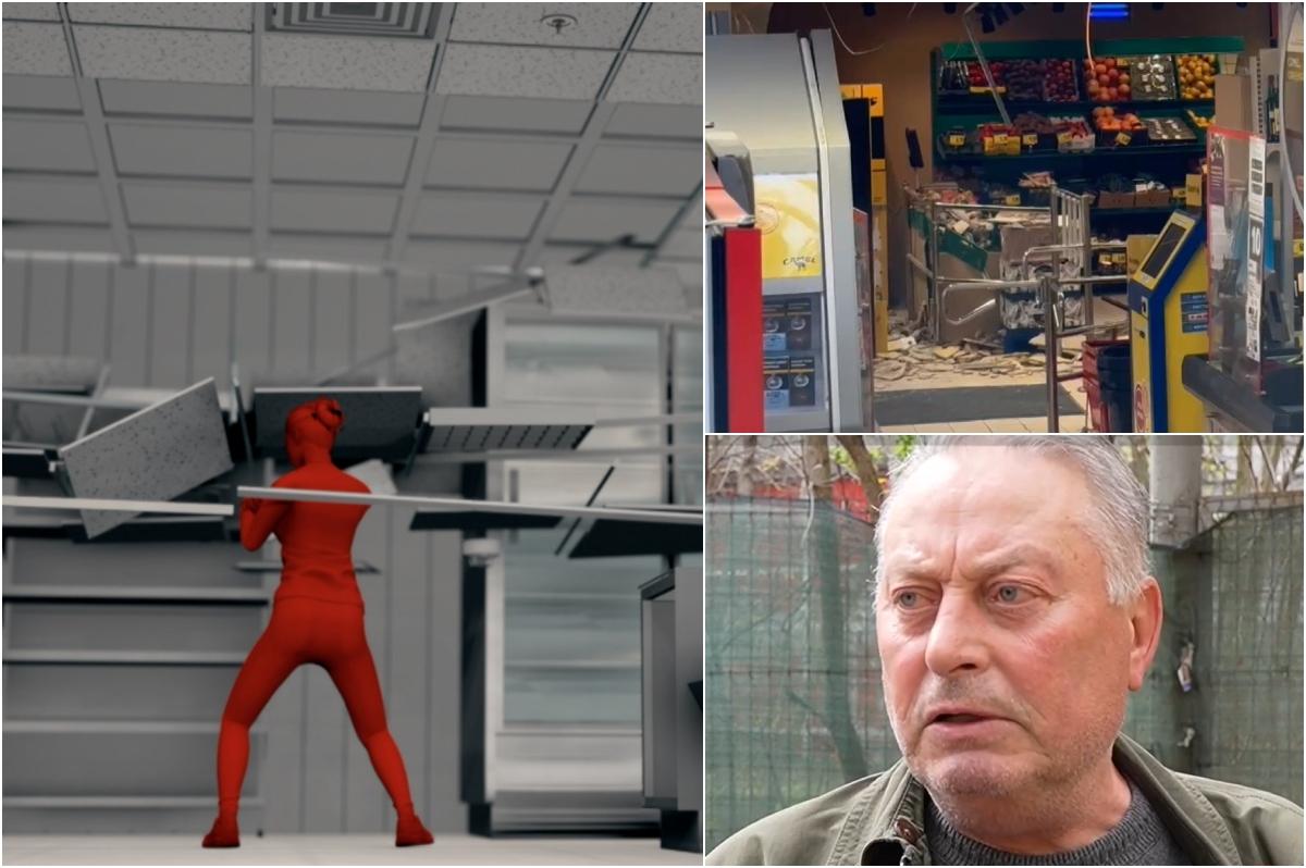 Tavanul supermarketului Supeco, prăbuşit peste o clientă. Martor: "Cred că d'aia a şi căzut"
